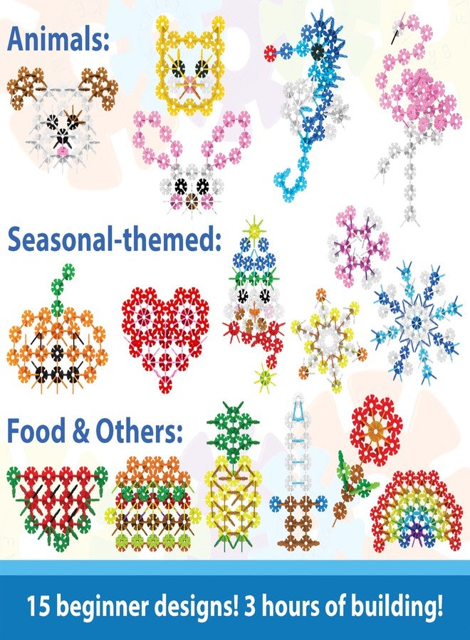 Brain Flakes Building Idea Booklet for Beginners | Large 8.5" x 11" Printed Activity Book with 84 Pages of Step-by-Step Instructions | Easy to Read, Inspires Creativity, Screen Free, for Ages 3+ - Image 5